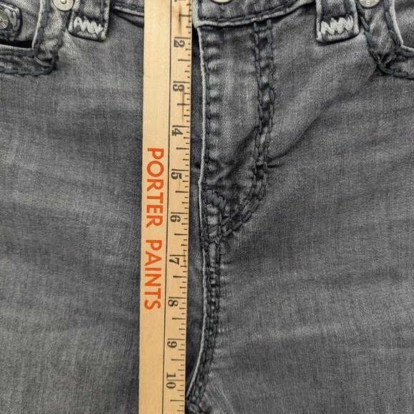 True Religion Jeans Womens 32 Gray Jennie Curvy Mid Rise Super Skinny Super T - Picture 6 of 16